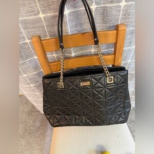 Kate Spade purse - black quilted large